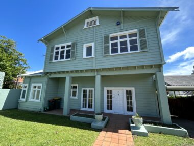Two story weatherboard rental property