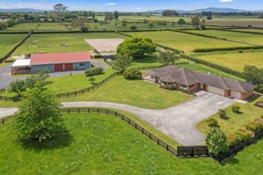 Aerial view of rural property